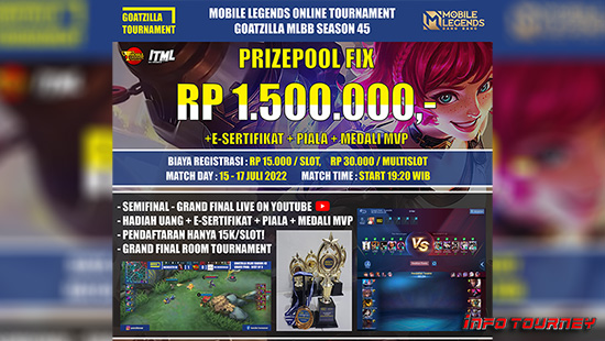 turnamen ml mlbb mole mobile legends juli 2022 goatzilla season 45 logo