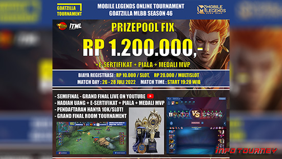 turnamen ml mlbb mole mobile legends juli 2022 goatzilla season 46 logo