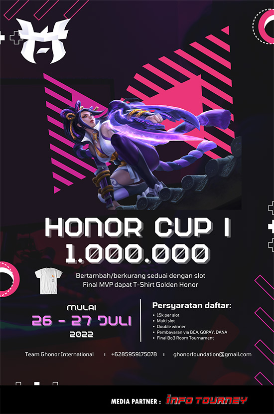 turnamen ml mlbb mole mobile legends juli 2022 honor cup season 1 poster