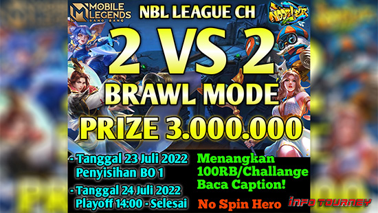 turnamen ml mlbb mole mobile legends juli 2022 nbl league 2vs2 brawl logo