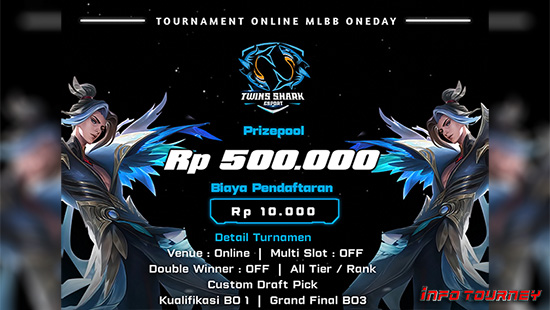 turnamen ml mlbb mole mobile legends juli 2022 twins shark esport logo