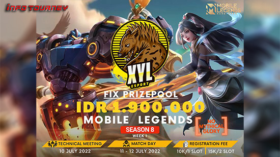 turnamen ml mlbb mole mobile legends juli 2022 xyl esport season 8 week 1 logo