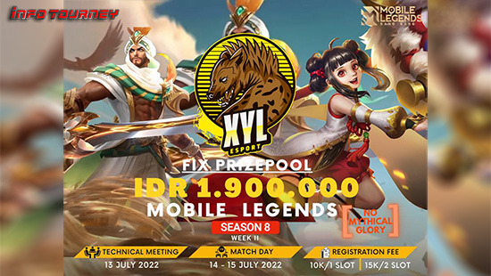 turnamen ml mlbb mole mobile legends juli 2022 xyl esport season 8 week 2 logo