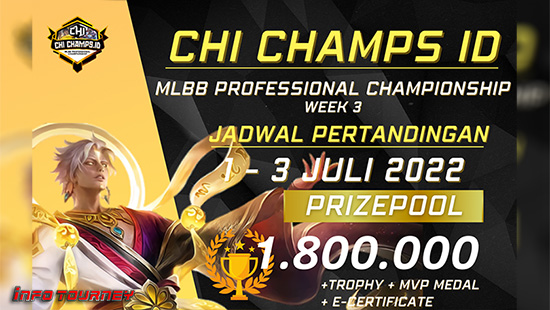 turnamen ml mlbb mole mobile legends juli 2022 chi champs id season 1 week 3 logo