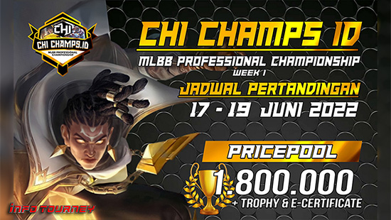 turnamen ml mlbb mole mobile legends juni 2022 chi champs id season 1 week 1 logo