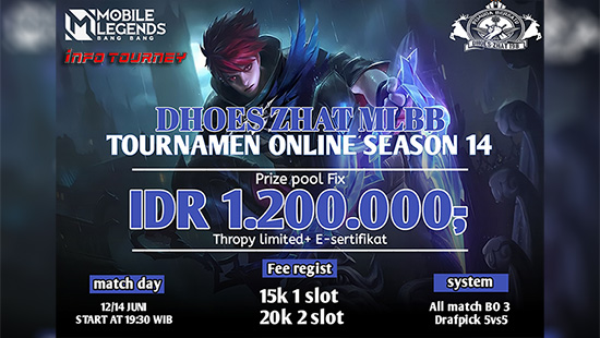 turnamen ml mlbb mole mobile legends juni 2022 dhoes zhat season 14 logo