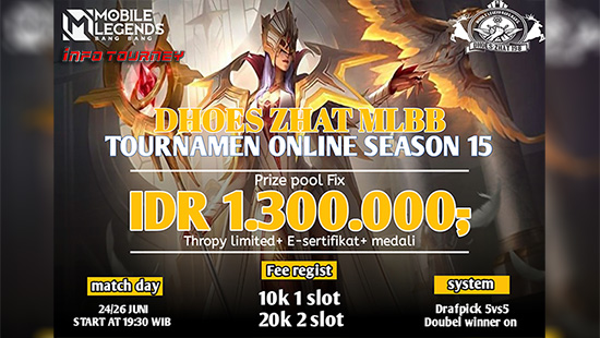 turnamen ml mlbb mole mobile legends juni 2022 dhoes zhat season 15 logo