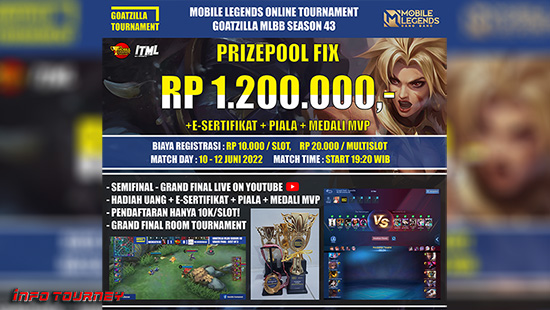 turnamen ml mlbb mole mobile legends juni 2022 goatzilla season 43 logo