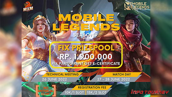 turnamen ml mlbb mole mobile legends juni 2022 mxm esport season 9 week 1 logo