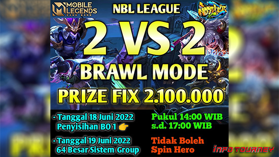 turnamen ml mlbb mole mobile legends juni 2022 nbl league 2vs2 brawl logo
