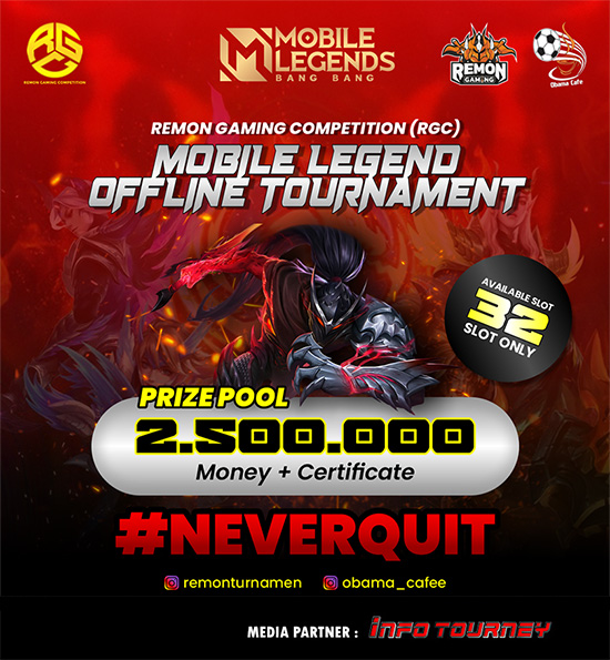 turnamen ml mlbb mole mobile legends juni 2022 remon gaming competition poster