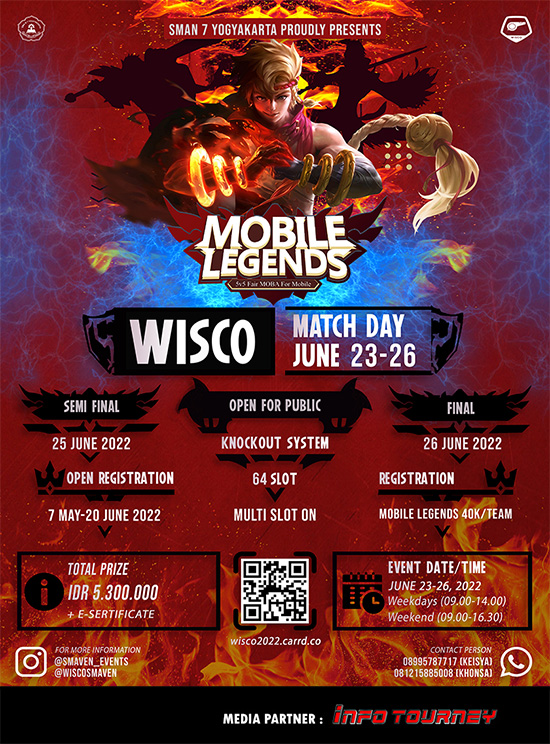 turnamen ml mlbb mole mobile legends juni 2022 wibhakta sport competition poster