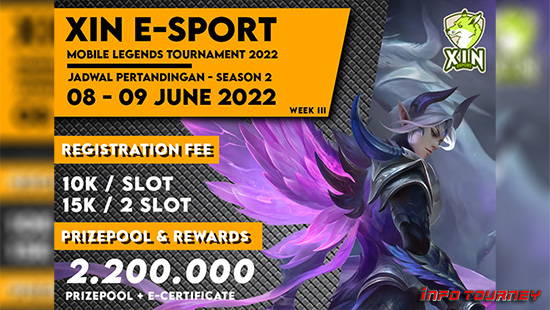 turnamen ml mlbb mole mobile legends juni 2022 xin esport season 2 week 3 logo