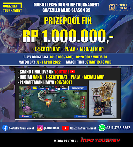 turnamen ml mlbb mole mobile legends april 2022 goatzilla season 39 poster