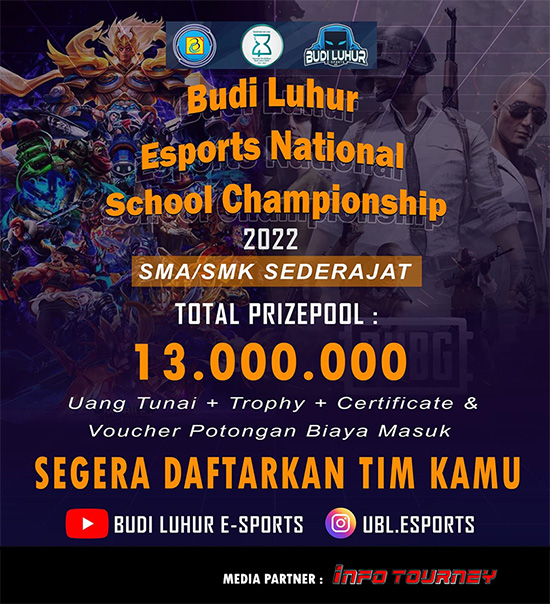 turnamen ml mlbb mole mobile legends maret 2022 budi luhur championship 2022 poster