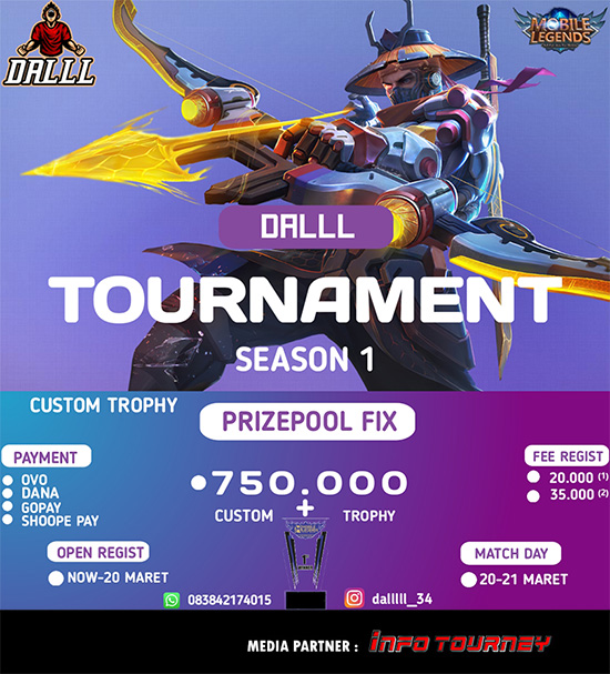 turnamen ml mlbb mole mobile legends maret 2022 dalll season 1 poster