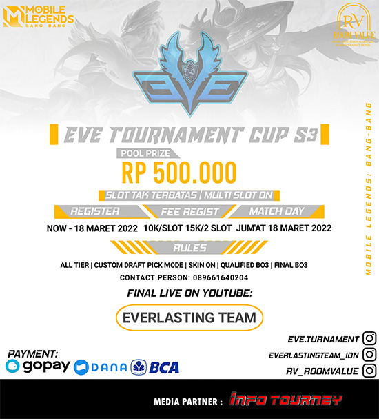turnamen ml mlbb mole mobile legends maret 2022 everlasting cup season 3 poster