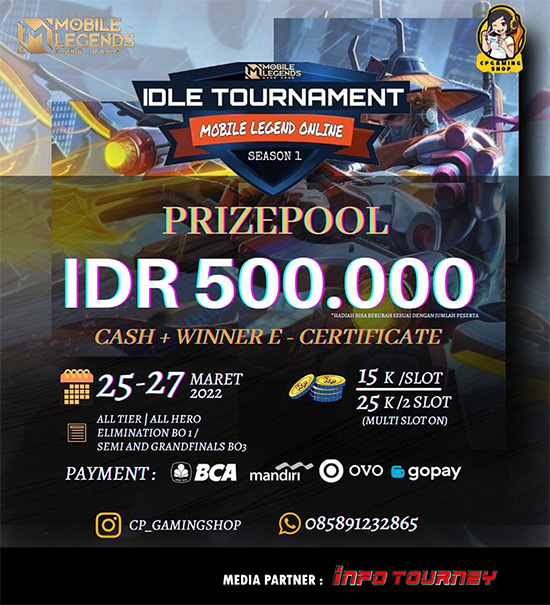 turnamen ml mlbb mole mobile legends maret 2022 idle season 1 poster 1