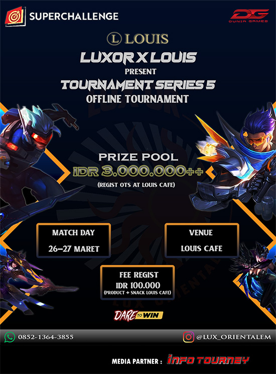 turnamen ml mlbb mole mobile legends maret 2022 luxor x louis season 5 poster