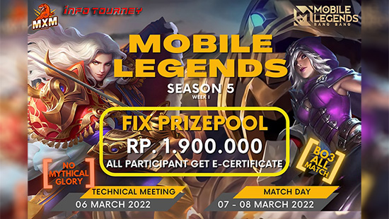 turnamen ml mlbb mole mobile legends maret 2022 mxm esport season 5 week 1 logo