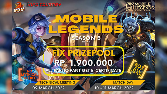 turnamen ml mlbb mole mobile legends maret 2022 mxm esport season 5 week 2 logo