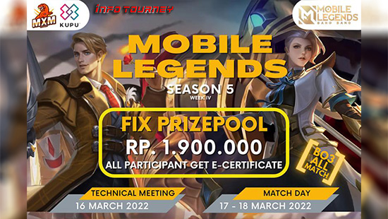 turnamen ml mlbb mole mobile legends maret 2022 mxm esport season 5 week 4 logo