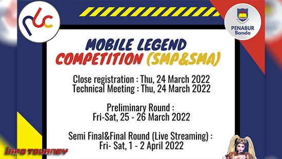 turnamen ml mlbb mole mobile legends maret 2022 penabur banda competition logo