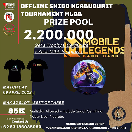turnamen ml mlbb mole mobile legends maret 2022 shibo ngabuburit poster