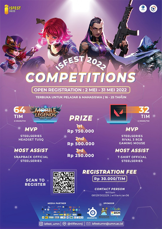 turnamen ml mlbb mole mobile legends juni 2022 isfest 2022 poster