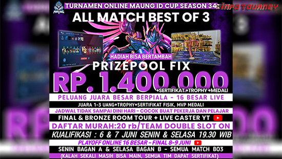 turnamen ml mlbb mole mobile legends juni 2022 maung id cup season 34 logo