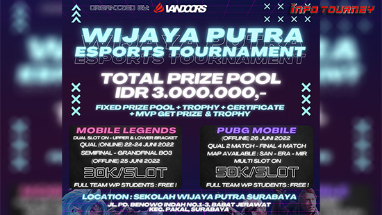 turnamen ml mlbb mole mobile legends juni 2022 wijaya putra esports logo