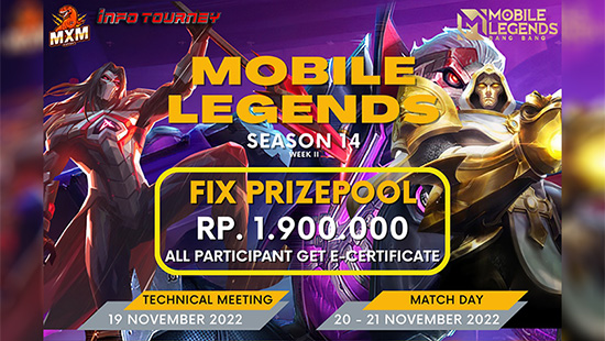 turnamen ml mlbb mole mobile legends november 2022 mxm esport season 14 week 2 logo