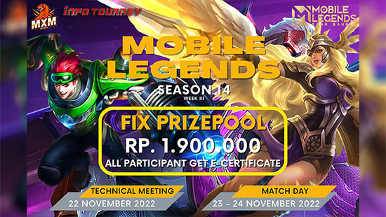 turnamen ml mlbb mole mobile legends november 2022 mxm esport season 14 week 3 logo
