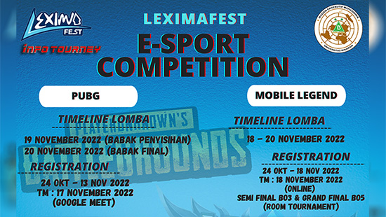 turnamen ml mlbb mole mobile legends november 2022 leximafest logo