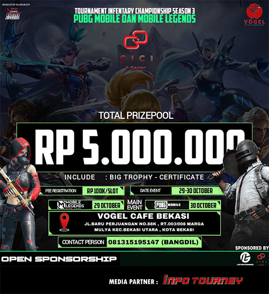 turnamen ml mlbb mole mobile legends oktober 2022 infentary championship season 3 poster