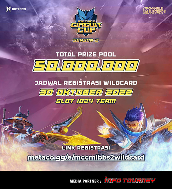 turnamen ml mlbb mole mobile legends oktober 2022 metaco circuit cup season 2 poster