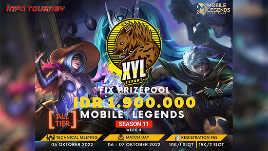 turnamen ml mlbb mole mobile legends oktober 2022 xyl esport season 11 week 2 logo