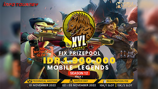 turnamen ml mlbb mole mobile legends oktober 2022 xyl esport season 12 week 1 logo