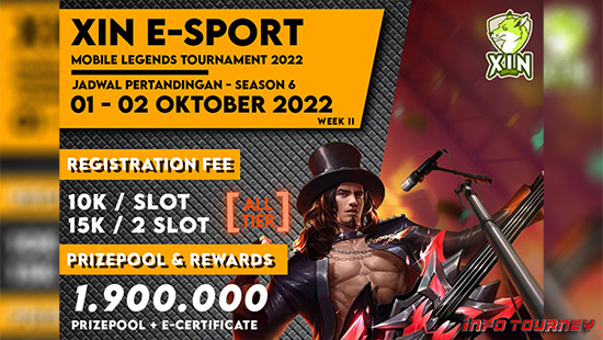 turnamen ml mlbb mole mobile legends oktober 2022 xin esport season 6 week 2 logo