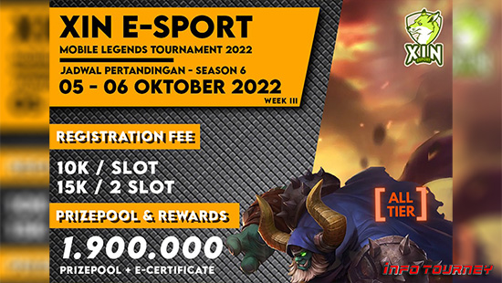 turnamen ml mlbb mole mobile legends oktober 2022 xin esport season 6 week 3 logo