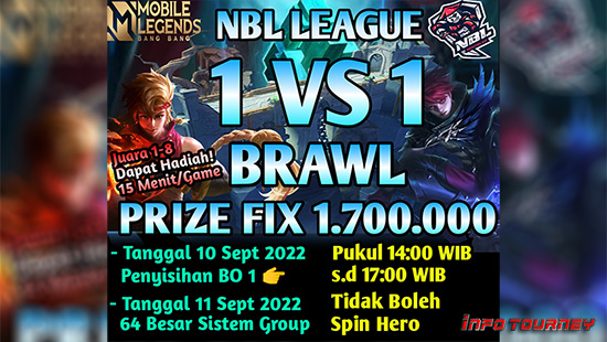 turnamen ml mlbb mole mobile legends september 2022 nbl league 1vs1 brawl 1 logo