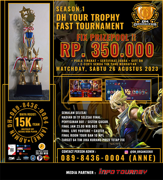 turnamen ml mlbb mole mobile legends agustus 2023 dh fast tour season 1 poster