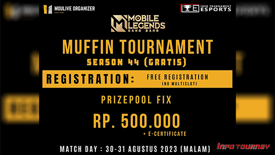 turnamen ml mlbb mole mobile legends agustus 2023 muffin season 44 logo