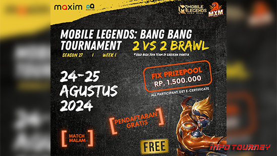 turnamen ml mlbb mole mobile legends agustus 2024 mxm season 27 2vs2 brawl logo