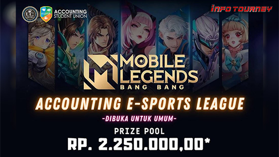 turnamen ml mlbb mole mobile legends april 2023 accounting esports league 2023 logo