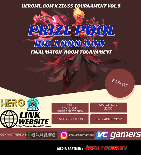 turnamen ml mlbb mole mobile legends april 2023 heroml com x zeuss season 5 poster