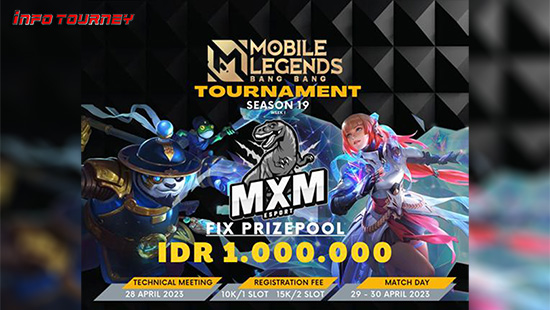 turnamen ml mlbb mole mobile legends april 2023 mxm esport season 19 week 1 logo
