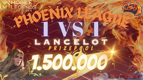 turnamen ml mlbb mole mobile legends april 2023 phoenix league 1vs1 lancelot logo