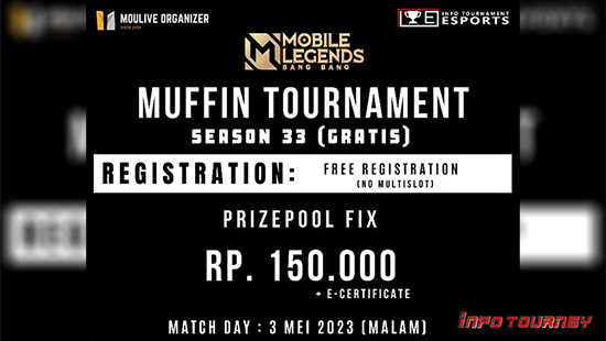 turnamen ml mlbb mole mobile legends mei 2023 muffin season 33 logo