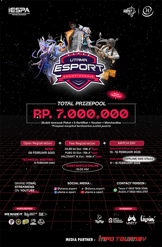 turnamen ml mlbb mole mobile legends februari 2023 utama esports championships poster